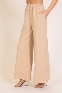 Khaki Wide Leg Pants