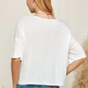 White Drop Shoulder Top