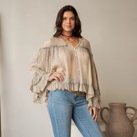 Dreamy Ruffle Button Down