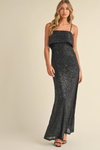 Black Sequin Maxi Dress