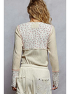 POL Cream Vneck Floral Thermal