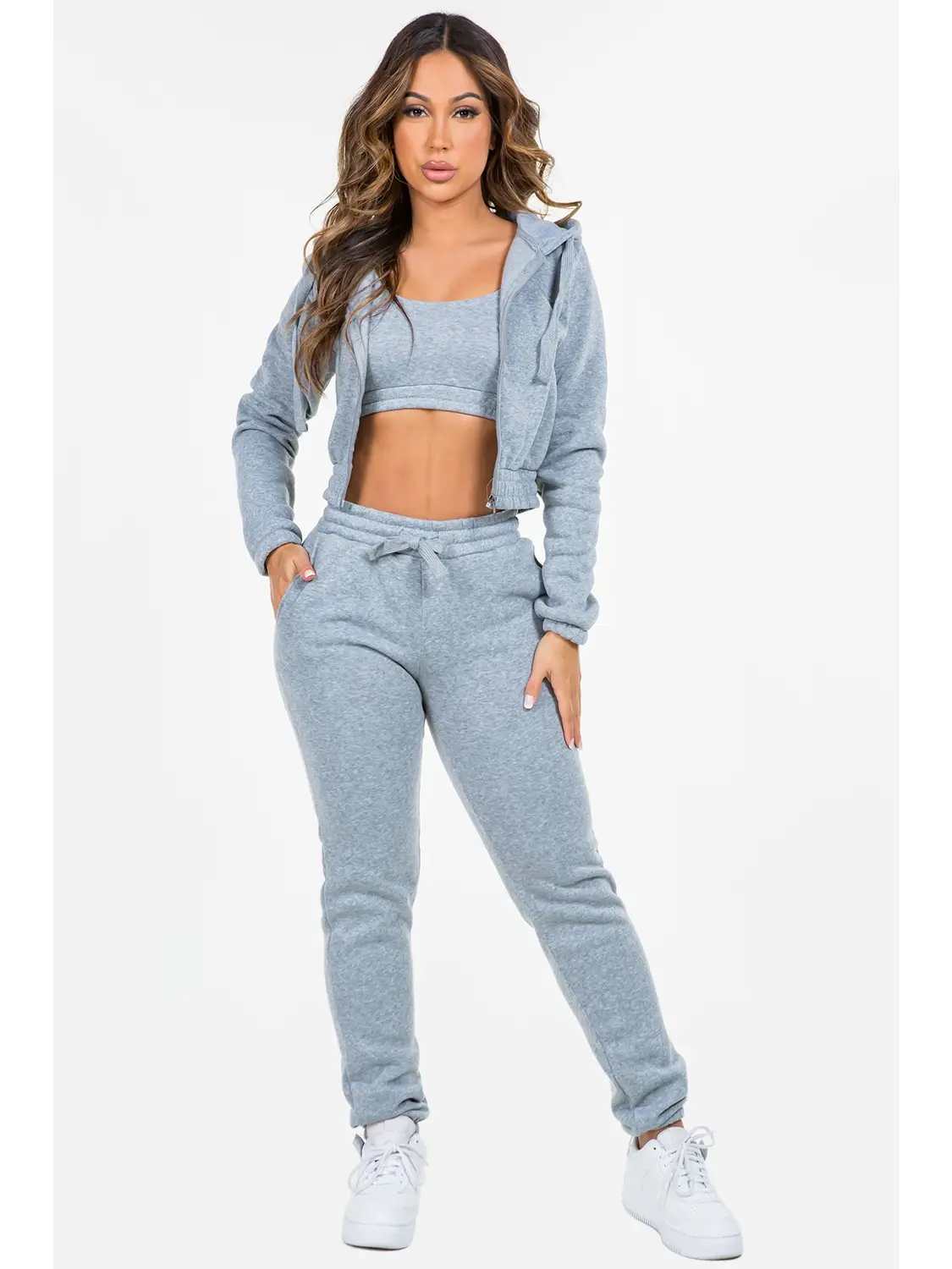 Grey 3 Piece Sweat Set