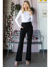 Black Flare Banded Pants