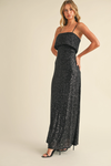 Black Sequin Maxi Dress