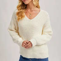 Ivory V Neck Sweater