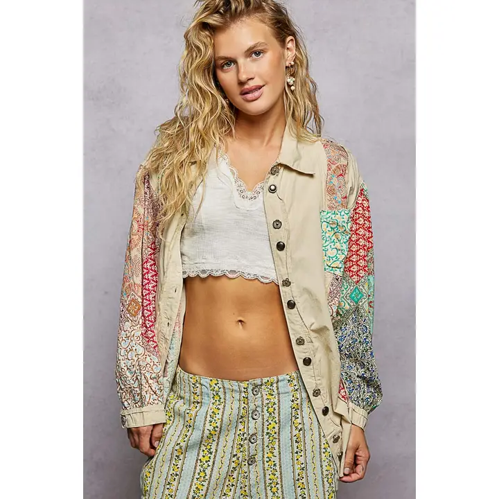 POL Patchwork Button Down