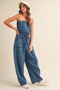 Strapless Barrel Jumpsuit