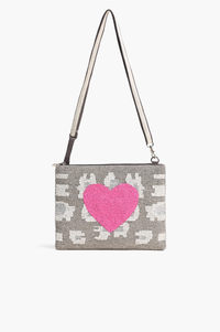 Geometric Heart Clutch Crossbody