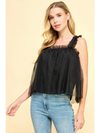 Black Tulle Tank Top