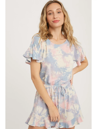 Tie Dye Terry Romper