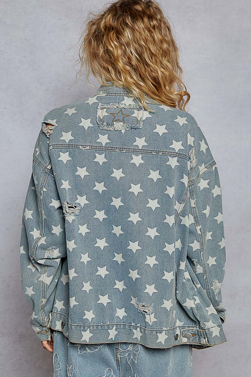 POL Denim Star Shacket