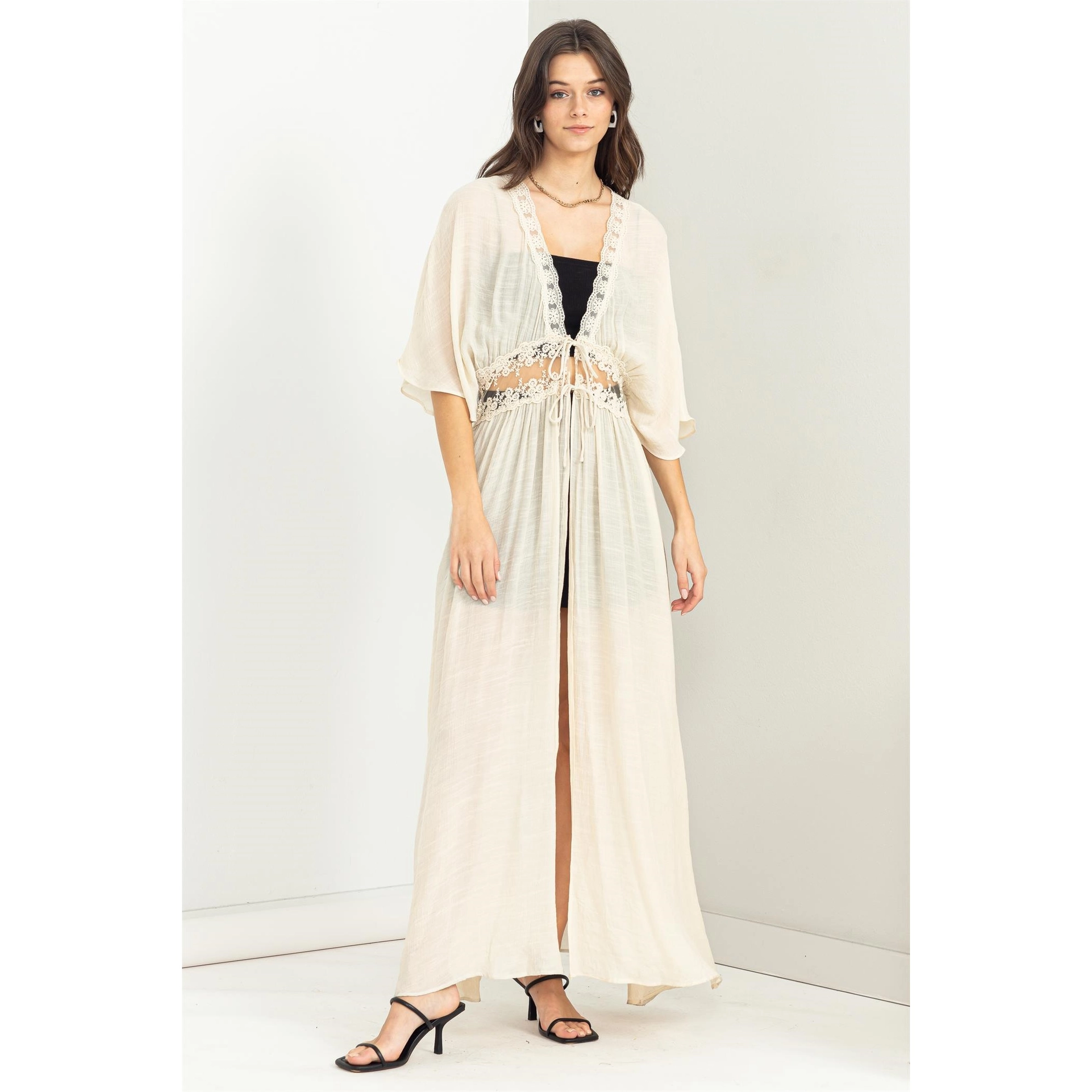 Lace Middle Duster