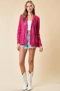 Pink Sequin Blazer