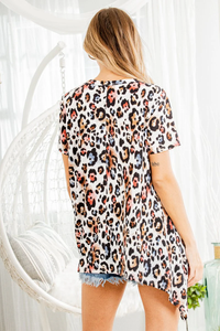 Multicolor Leopard Soft Tee