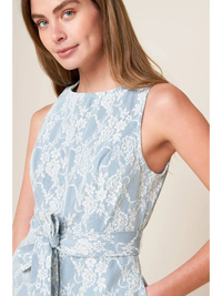 Light Blue Lace Romper