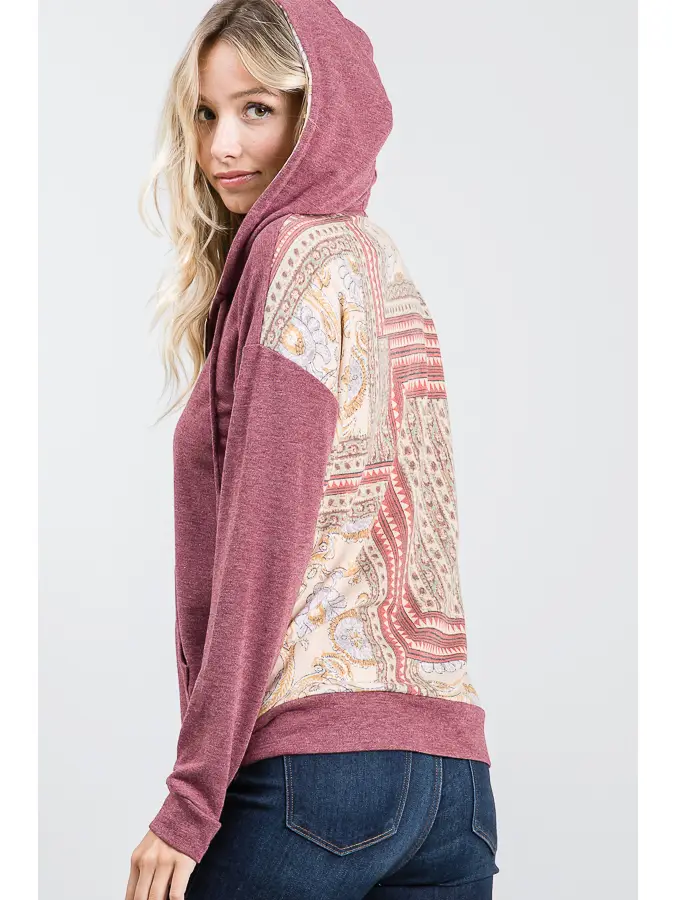 Scarf Print Hoodie