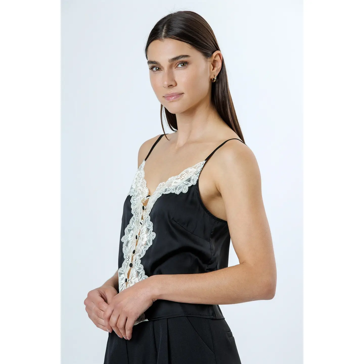 Black Ivory Lace Cami