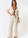 Linen Tie Front Top