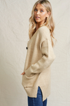 Oatmeal Button Down Cardigan