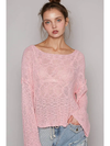 POL Pink open knit sweater