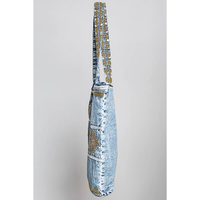POL Embroidered Denim Tote Bag