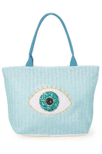 Sequin Evil Eye Tote Bag