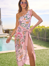 Pink Floral One Piece with Skirt