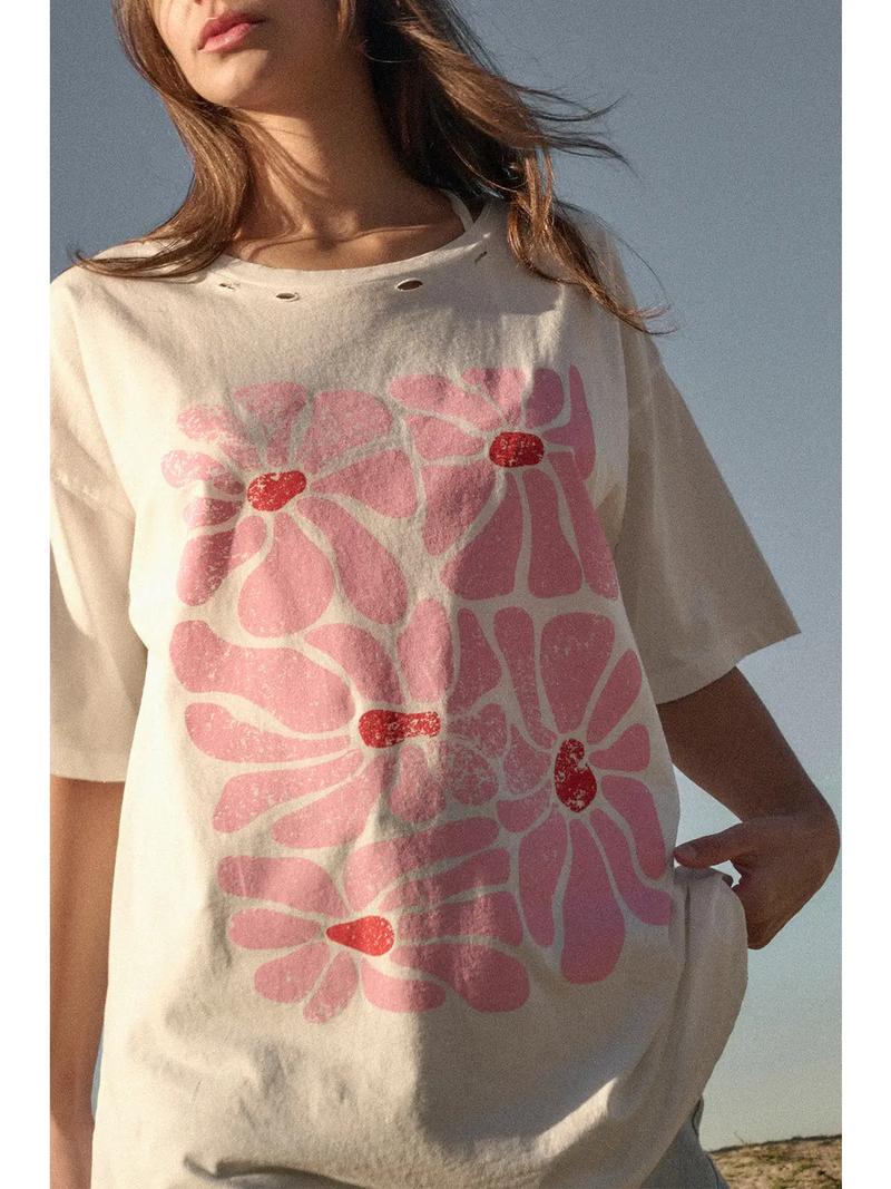 Retro Flowers Graphic Tee