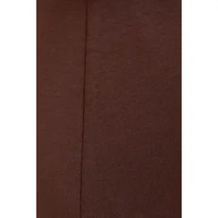 Brown Scuba Seamed Knit Wide Leg Pants