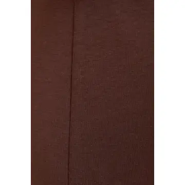 Brown Scuba Seamed Knit Wide Leg Pants