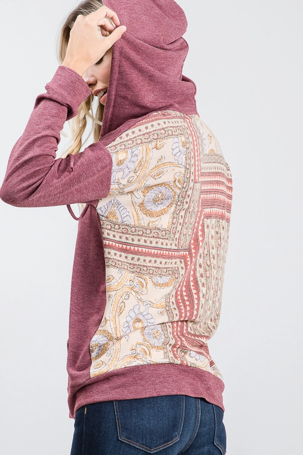 Scarf Print Hoodie