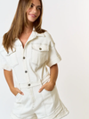 White Denim Romper