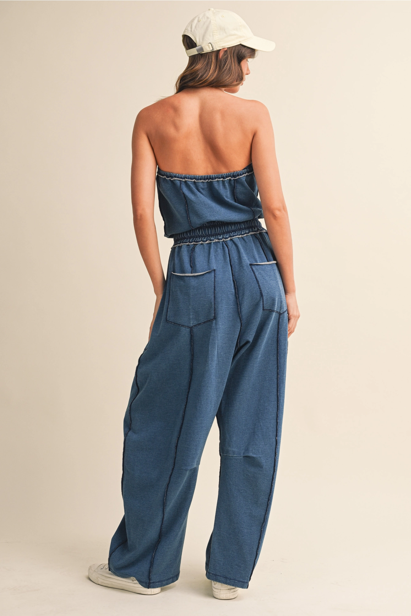 Strapless Barrel Jumpsuit