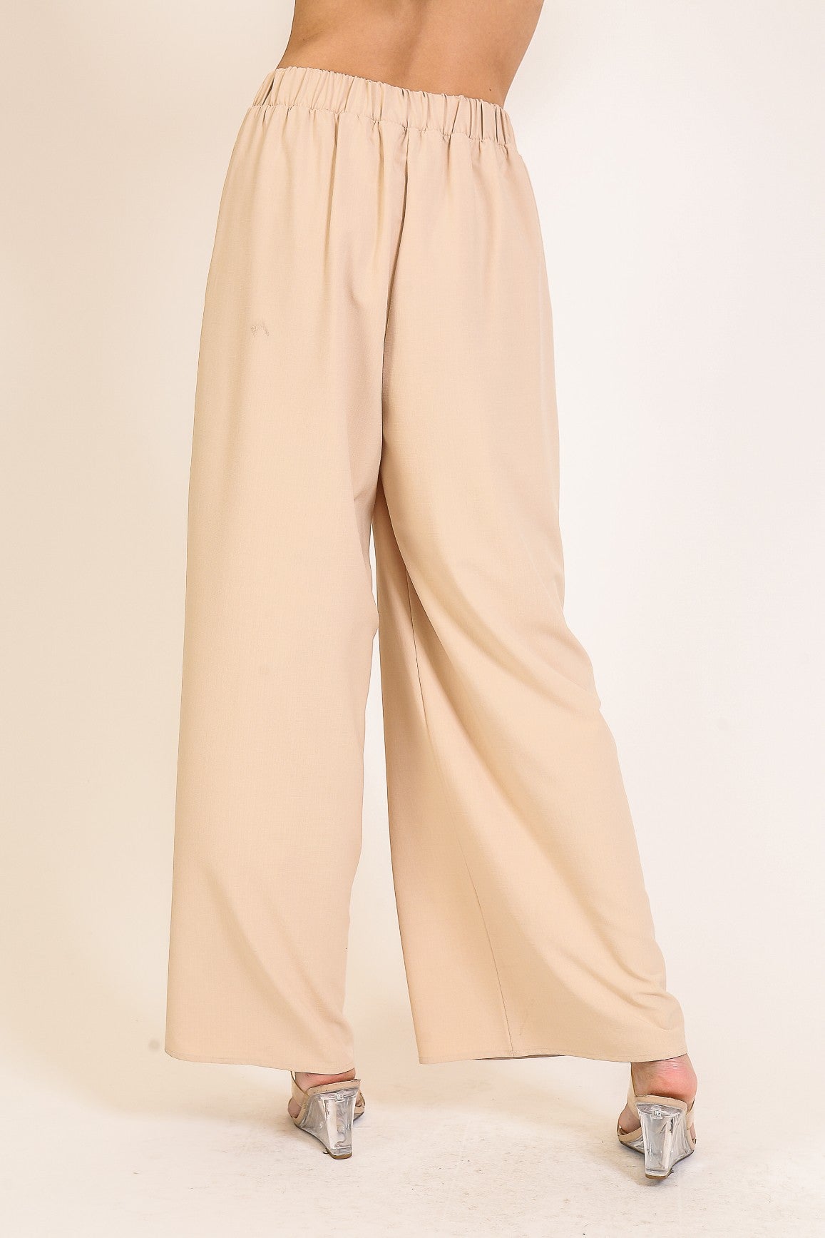Khaki Wide Leg Pants