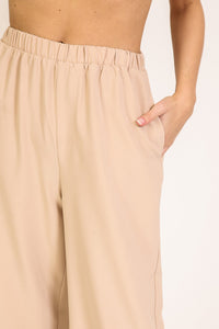 Khaki Wide Leg Pants