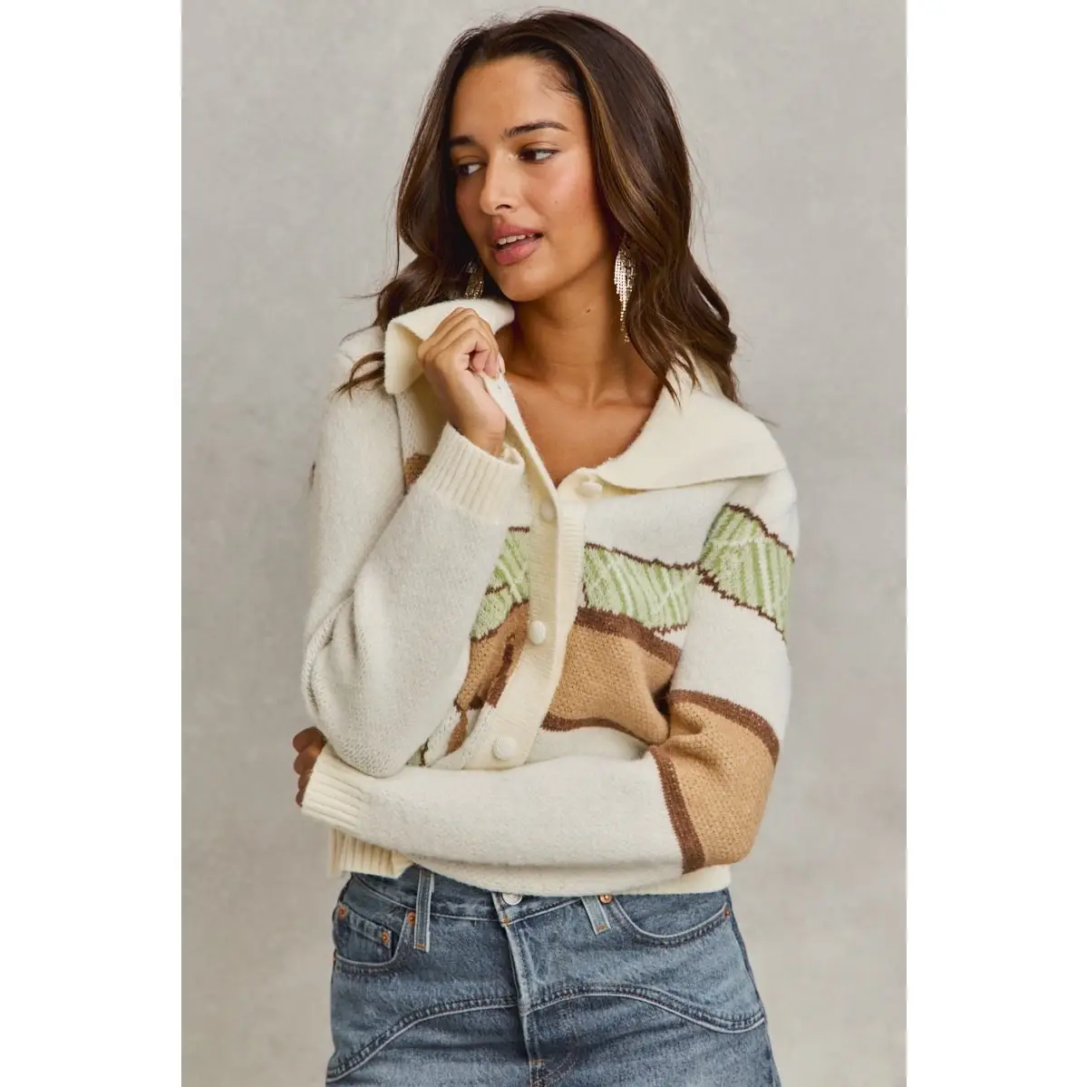 Dachshund with scarf cardigan