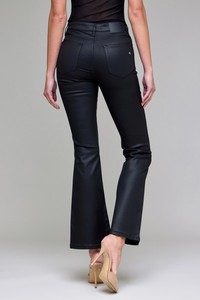 Black Coated Flare Jeans