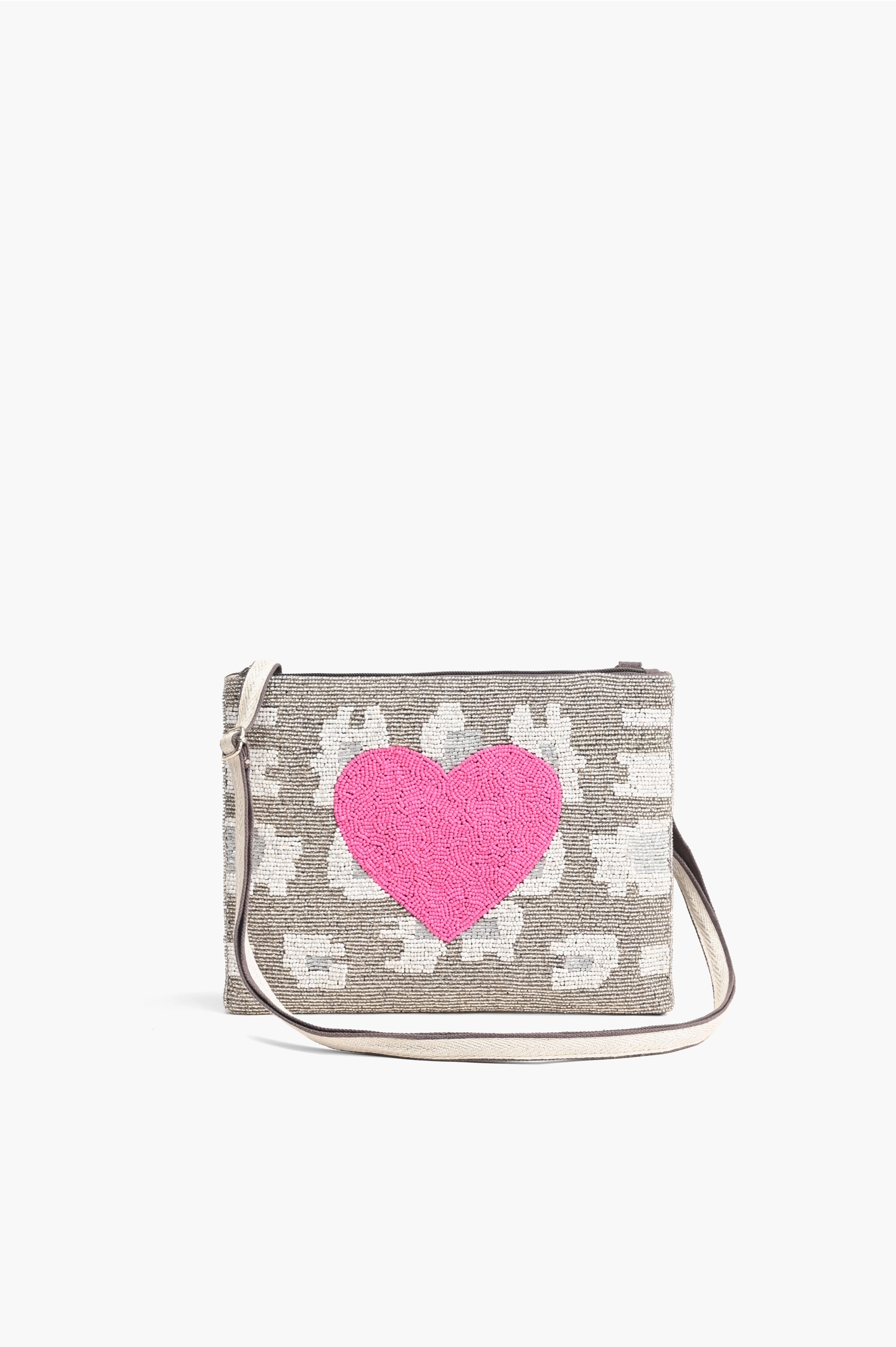 Geometric Heart Clutch Crossbody