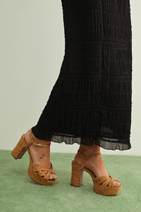 Black Chiffon Skirt Set