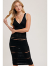 Black Open Knit Dress