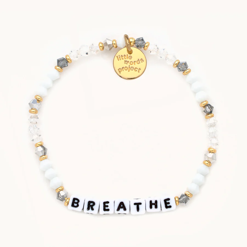 Little Words Project Breathe White Bracelet