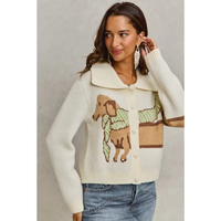 Dachshund with scarf cardigan