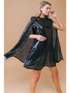 Sequin Cape Dress