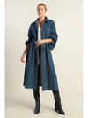 Denim Snap Button Midi Dress