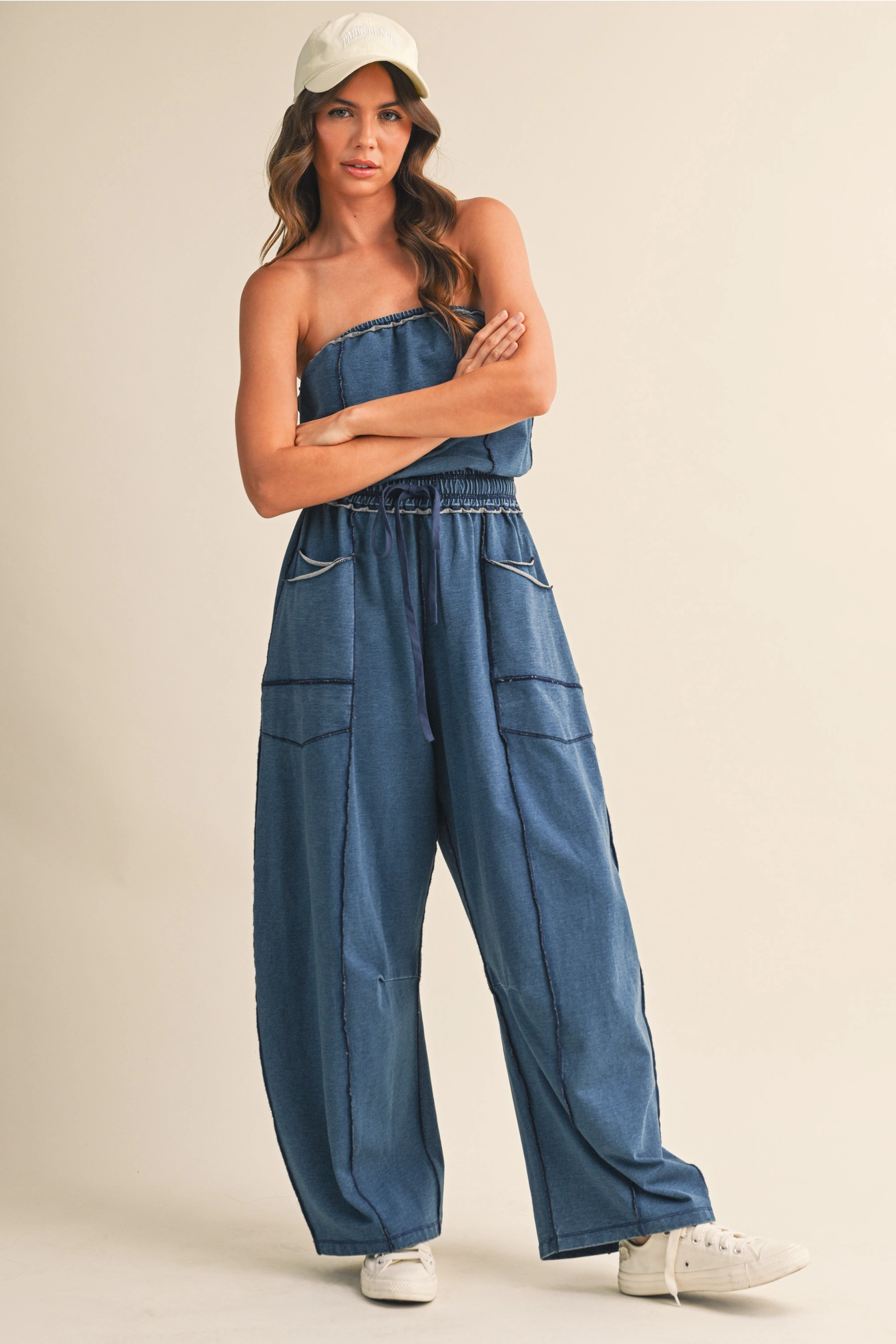 Strapless Barrel Jumpsuit