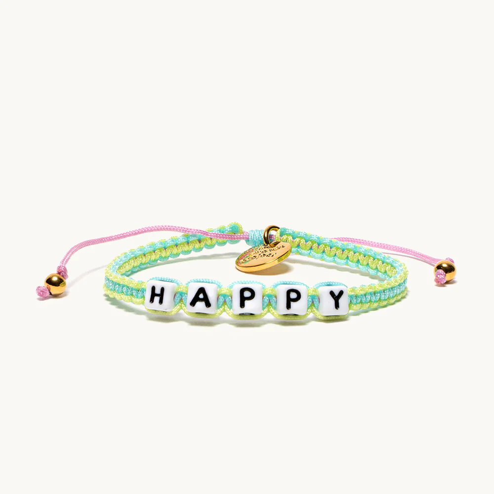 Little Words Project Woven Bracelet - Happy
