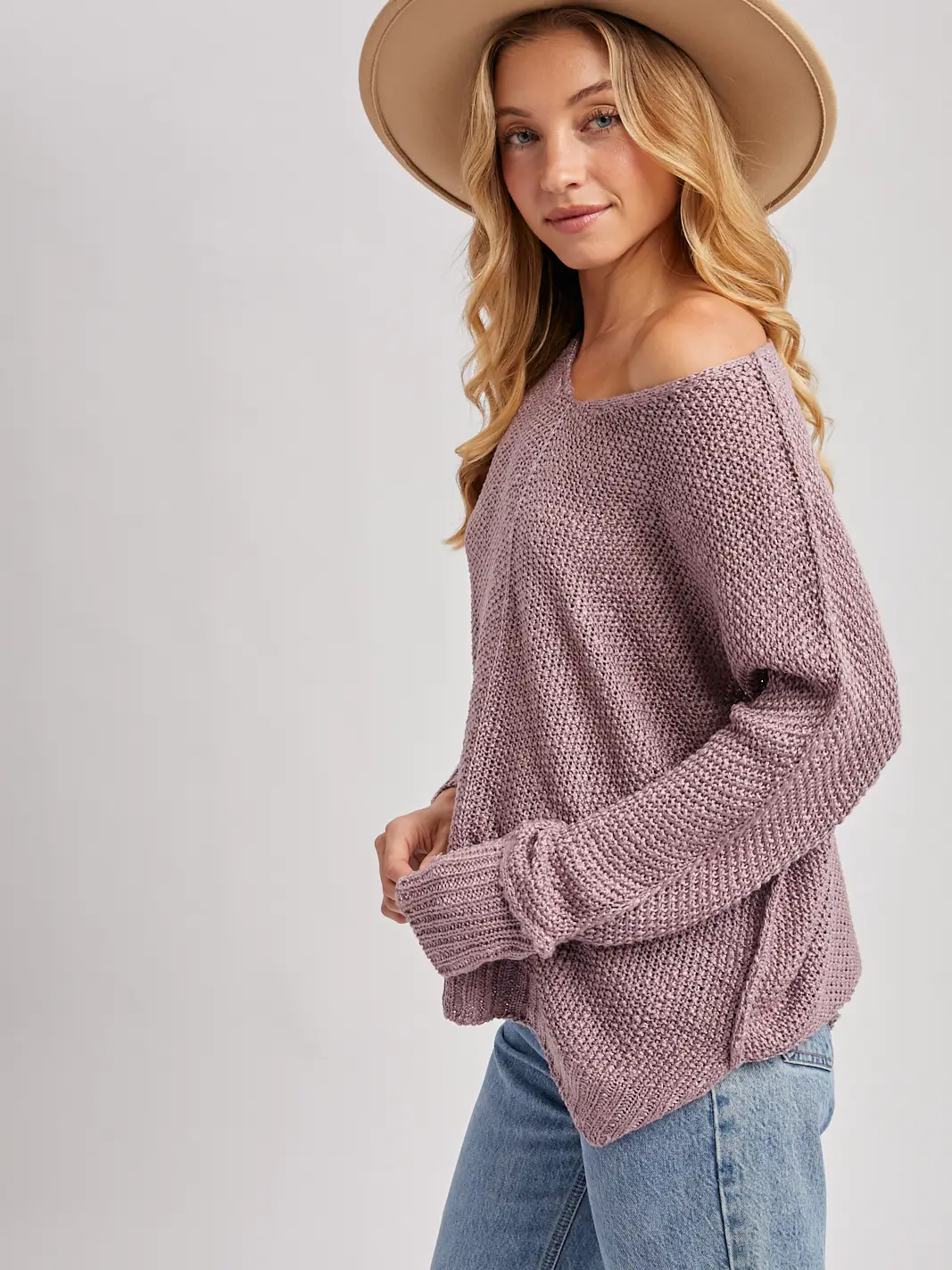 Rose Reverse Seam Sweater