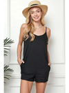 Black Romper with Pockets