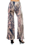 Pink Snakeskin Slit Printed Pants