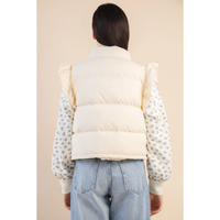 Cream Ruffle Bow Vest